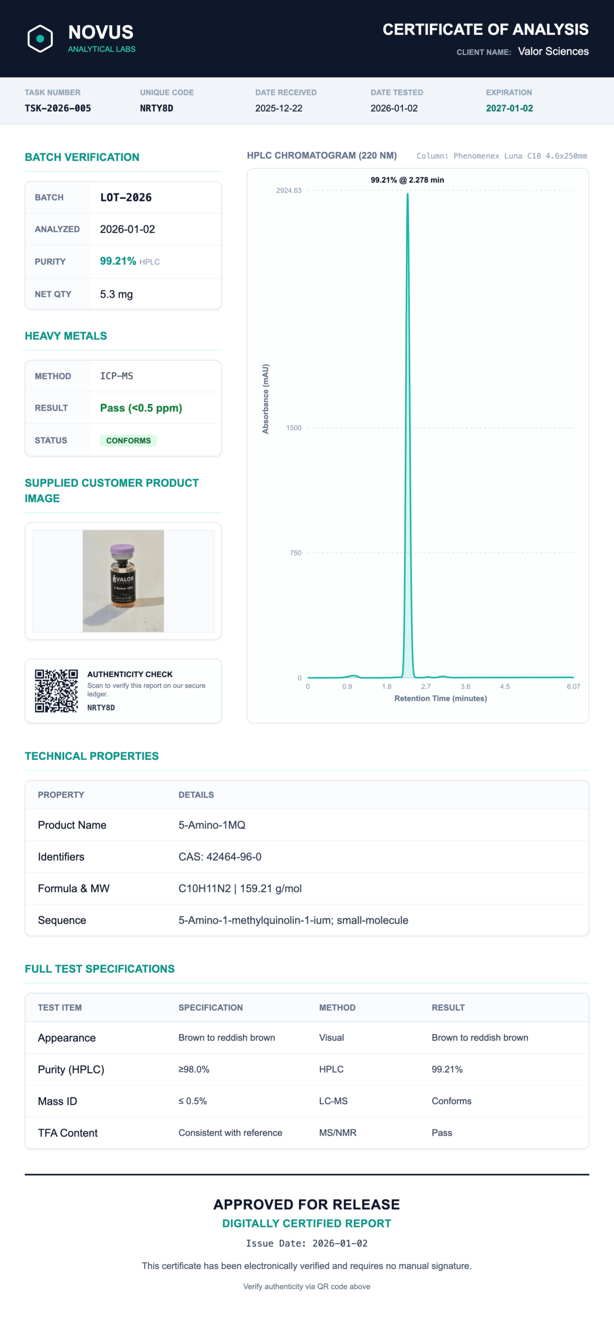 COA-LOT-5amino
